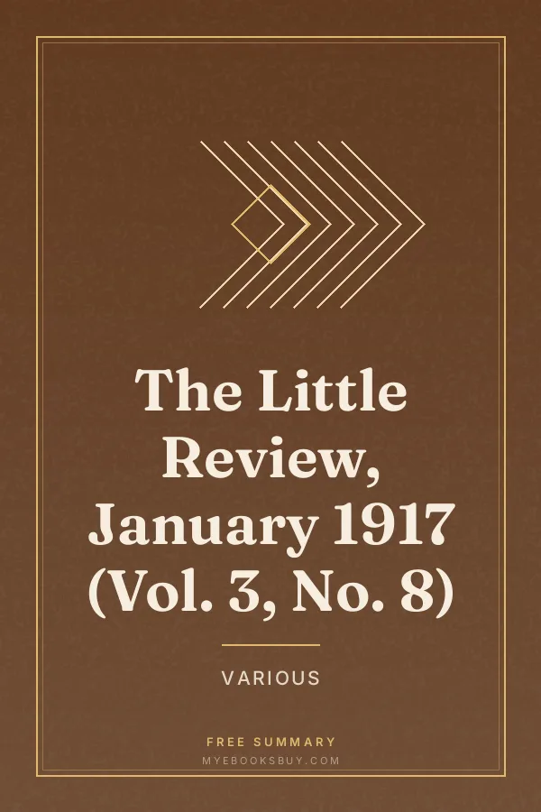 Cover of The Little Review, January 1917 (Vol. 3, No. 8)
