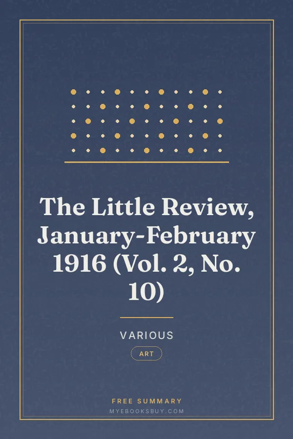Cover of The Little Review, January-February 1916 (Vol. 2, No. 10)