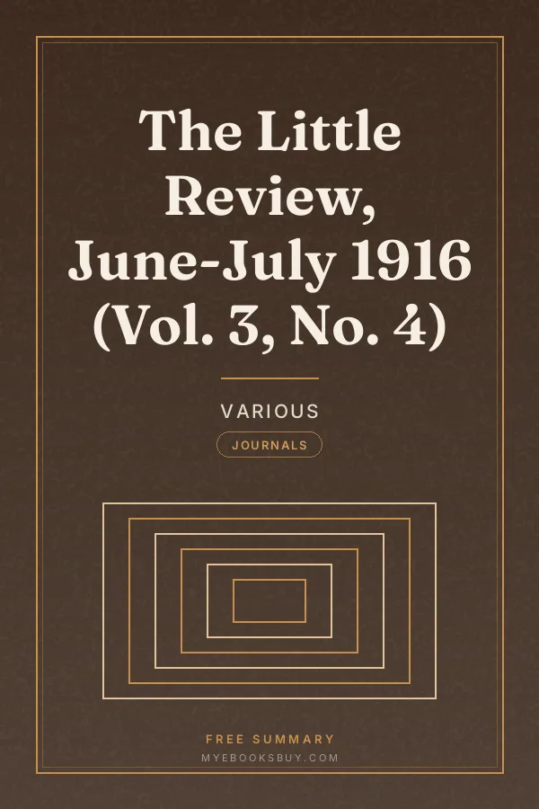 Cover of The Little Review, June-July 1916 (Vol. 3, No. 4)