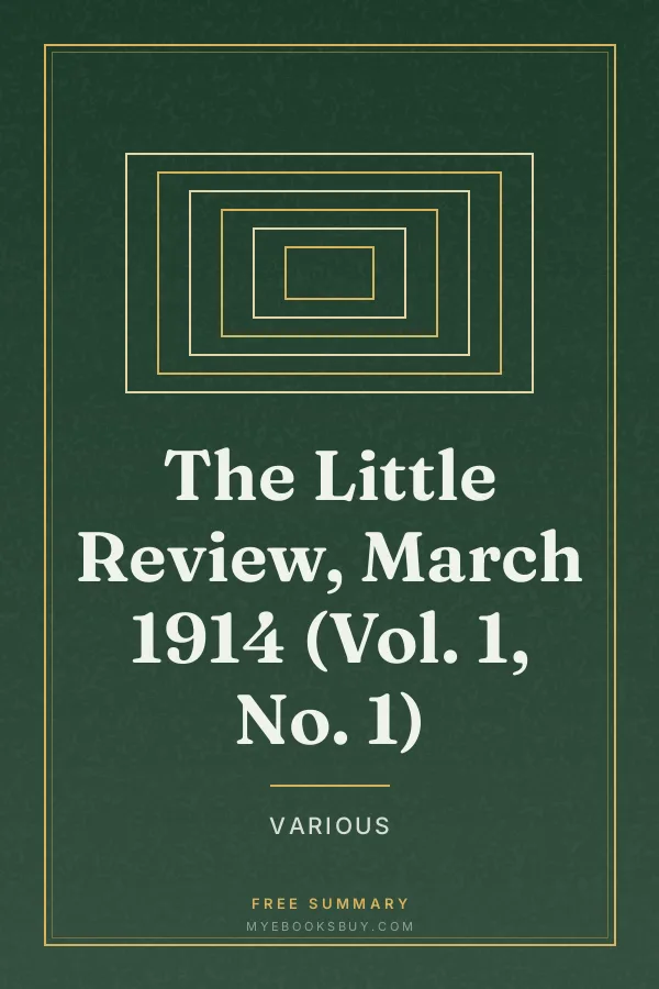 Cover of The Little Review, March 1914 (Vol. 1, No. 1)