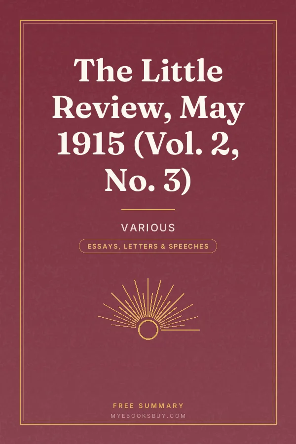 Cover of The Little Review, May 1915 (Vol. 2, No. 3)