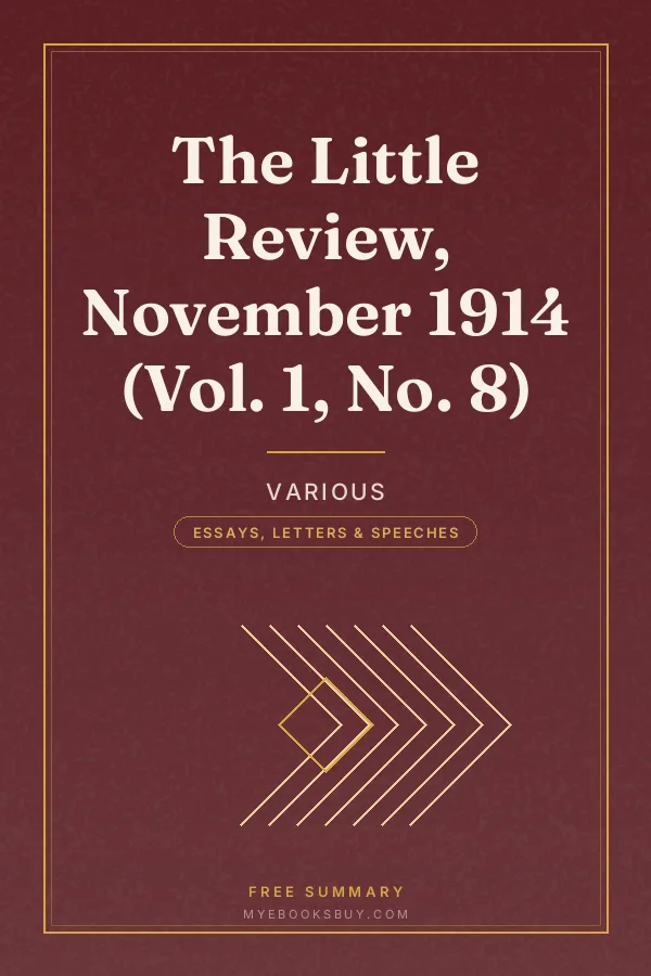 Cover of The Little Review, November 1914 (Vol. 1, No. 8)