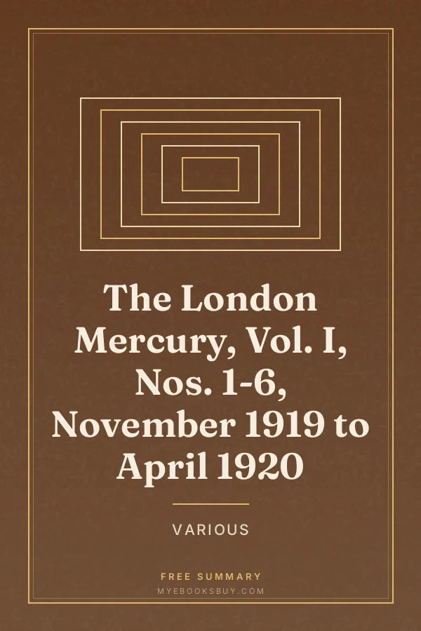 Cover of The London Mercury, Vol. I, Nos. 1-6, November 1919 to April 1920