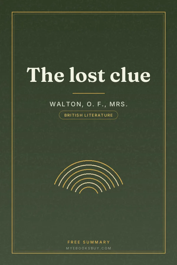 Cover of The lost clue