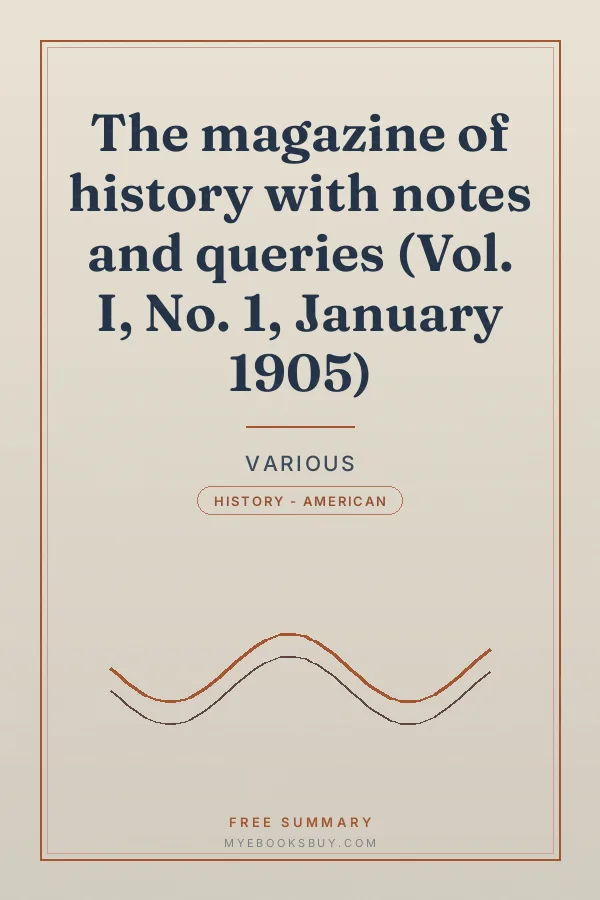 Cover of The magazine of history with notes and queries (Vol. I, No. 1, January 1905)