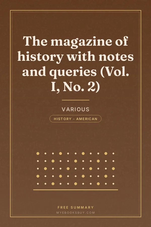Cover of The magazine of history with notes and queries (Vol. I, No. 2)