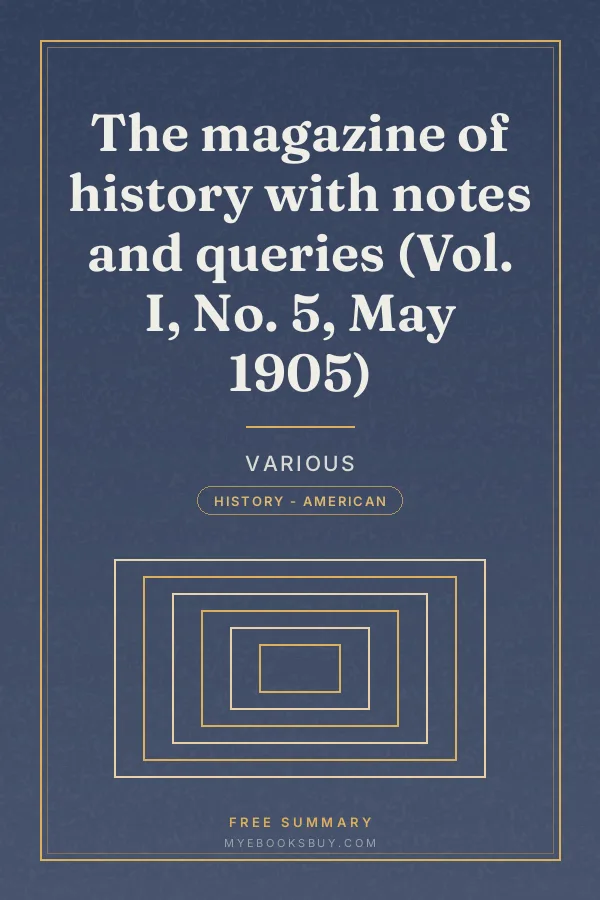 Cover of The magazine of history with notes and queries (Vol. I, No. 5, May 1905)