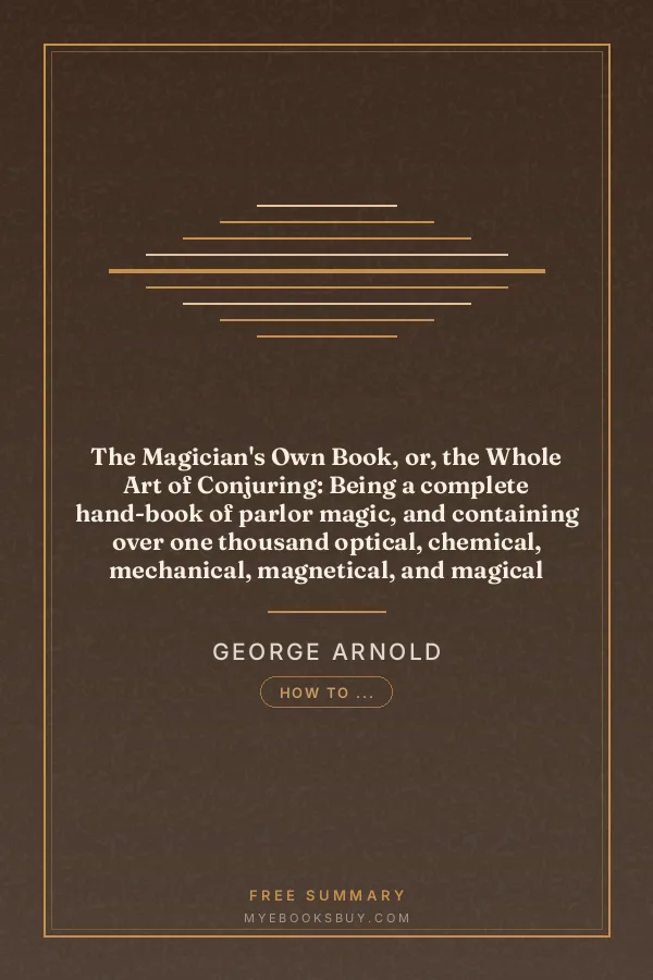 Cover of The Magician's Own Book, or, the Whole Art of Conjuring: Being a complete hand-book of parlor magic, and containing over one thousand optical, chemical, mechanical, magnetical, and magical experiments, amusing transmutations, astonishing sleights and subtleties, celebrated card deceptions, ingenious tricks with numbers, curious and entertaining puzzles, together with all the most noted tricks of modern performers