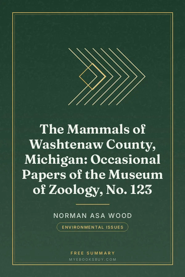 Cover of The Mammals of Washtenaw County, Michigan: Occasional Papers of the Museum of Zoology, No. 123