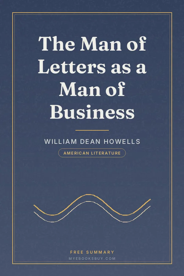 Cover of The Man of Letters as a Man of Business