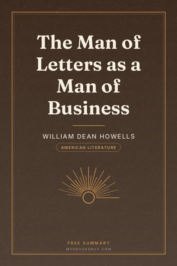 Cover of The Man of Letters as a Man of Business