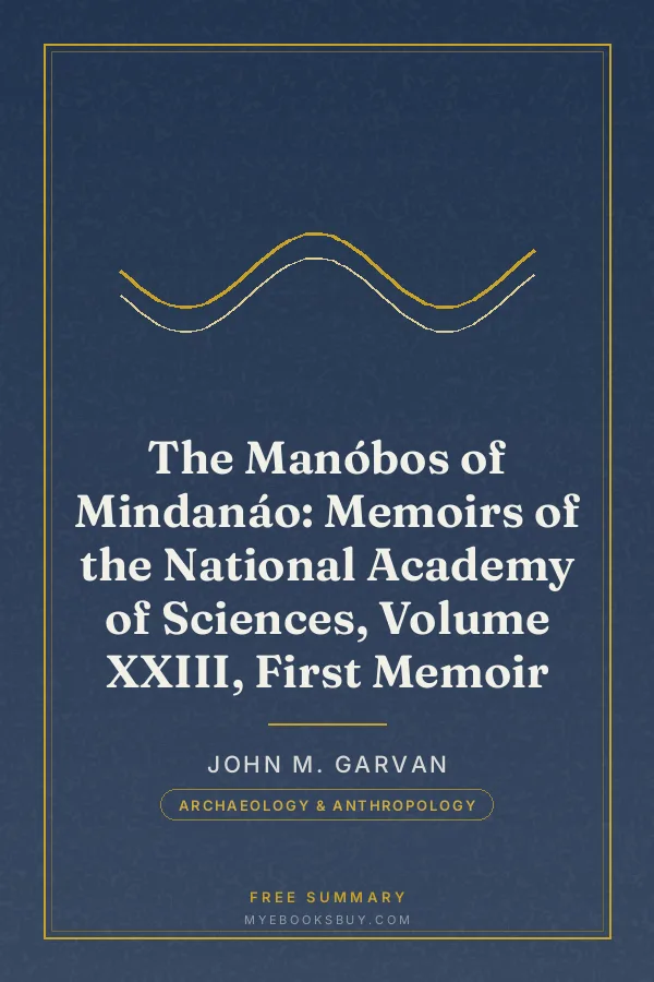 Cover of The Manóbos of Mindanáo: Memoirs of the National Academy of Sciences, Volume XXIII, First Memoir