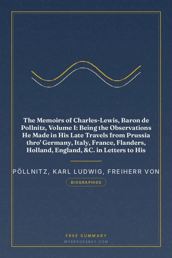 Cover of The Memoirs of Charles-Lewis, Baron de Pollnitz, Volume I: Being the Observations He Made in His Late Travels from Prussia thro' Germany, Italy, France, Flanders, Holland, England, &C. in Letters to His Friend. Discovering Not Only the Present State of the Chief Cities and Towns