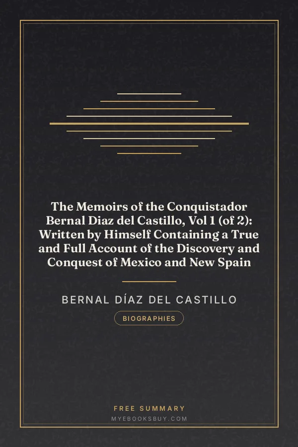 Cover of The Memoirs of the Conquistador Bernal Diaz del Castillo, Vol 1 (of 2): Written by Himself Containing a True and Full Account of the Discovery and Conquest of Mexico and New Spain