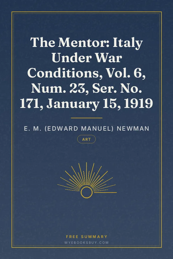 Cover of The Mentor: Italy Under War Conditions, Vol. 6, Num. 23, Ser. No. 171, January 15, 1919