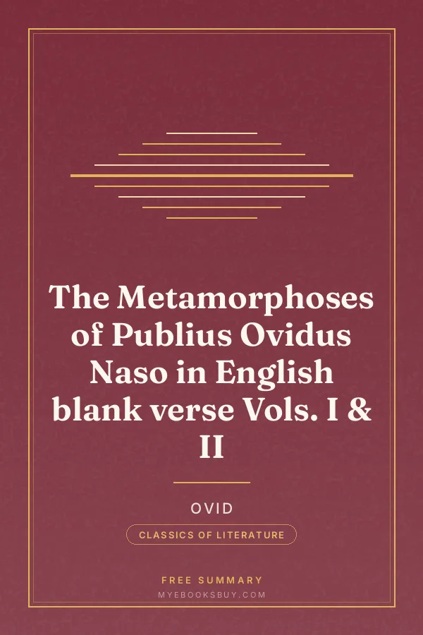 Cover of The Metamorphoses of Publius Ovidus Naso in English blank verse Vols. I & II