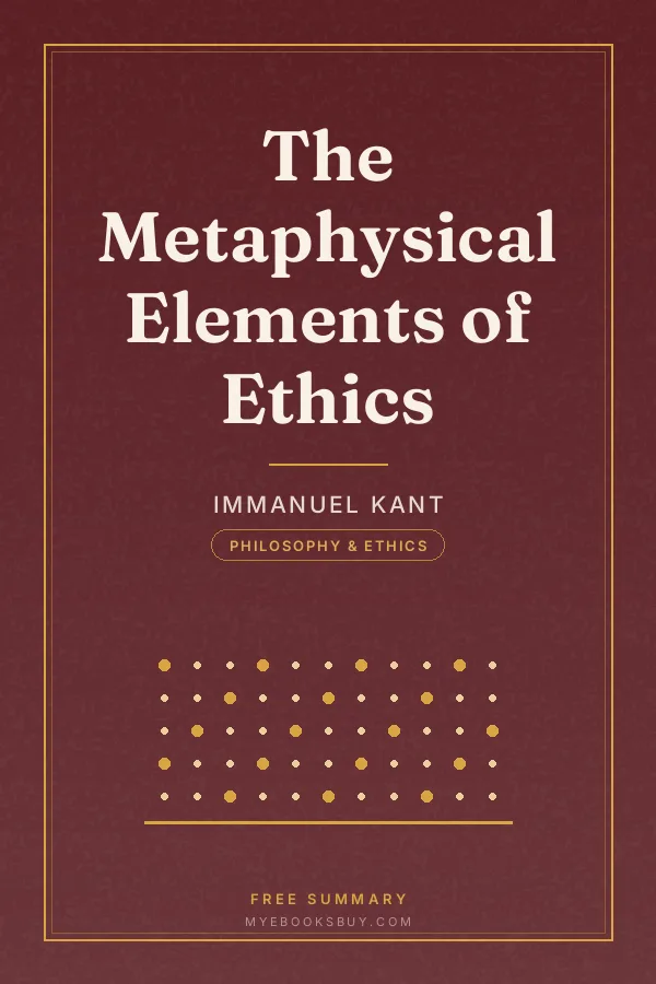 Cover of The Metaphysical Elements of Ethics