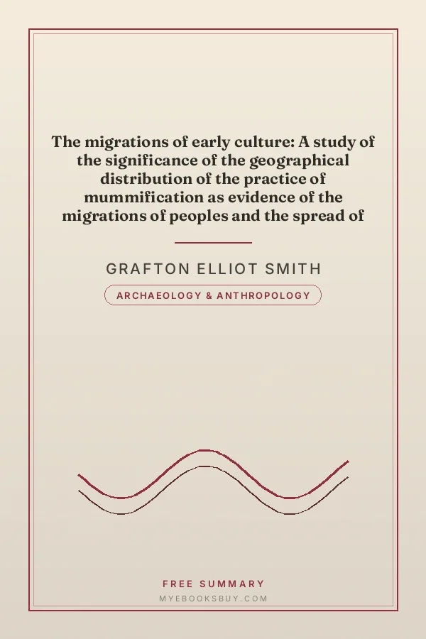 Cover of The migrations of early culture: A study of the significance of the geographical distribution of the practice of mummification as evidence of the migrations of peoples and the spread of certain customs and beliefs