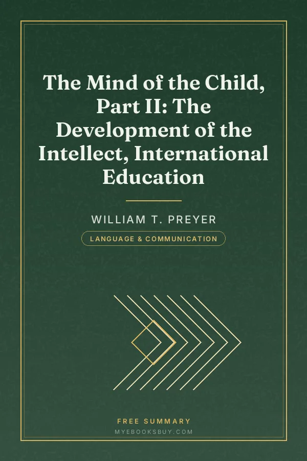 Cover of The Mind of the Child, Part II: The Development of the Intellect, International Education
