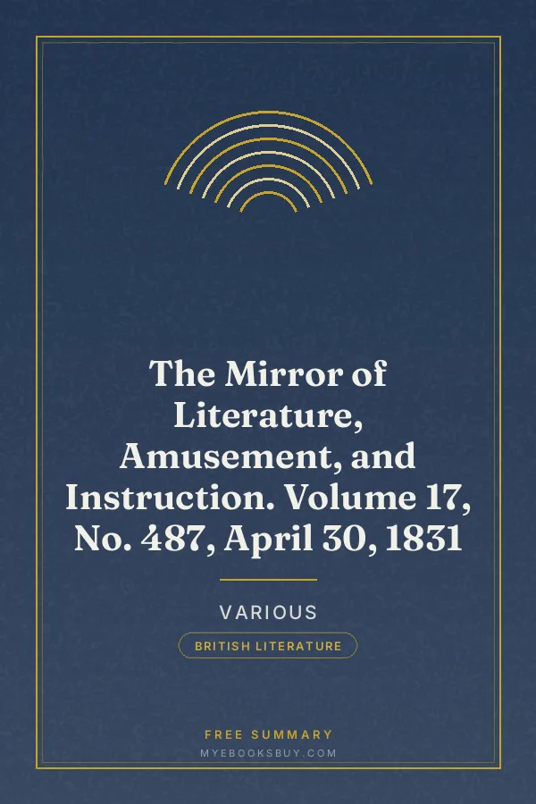 Cover of The Mirror of Literature, Amusement, and Instruction. Volume 17, No. 487, April 30, 1831