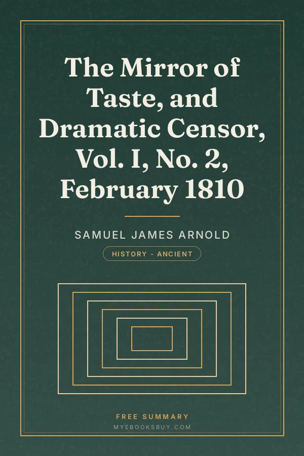 Cover of The Mirror of Taste, and Dramatic Censor, Vol. I, No. 2, February 1810