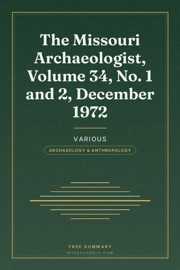Cover of The Missouri Archaeologist, Volume 34, No. 1 and 2, December 1972