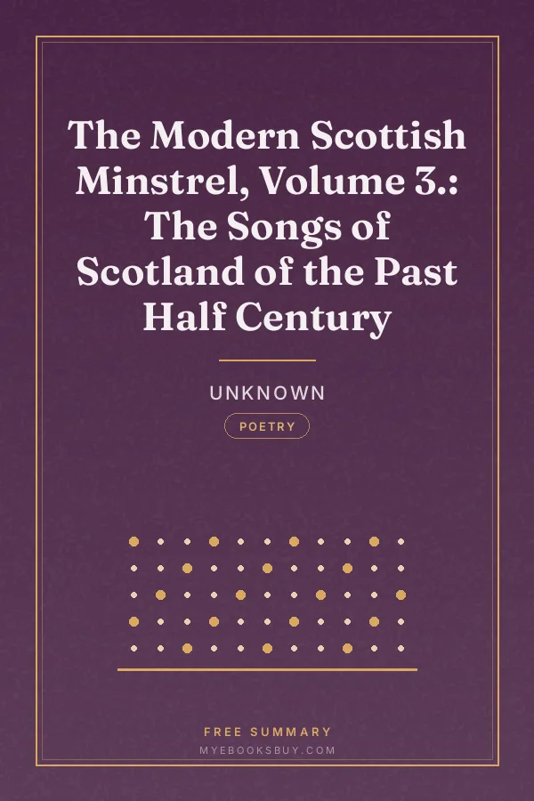 Cover of The Modern Scottish Minstrel, Volume 3.: The Songs of Scotland of the Past Half Century