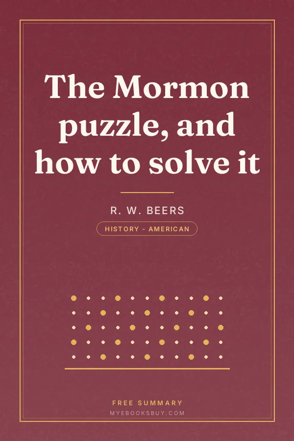 Cover of The Mormon puzzle, and how to solve it