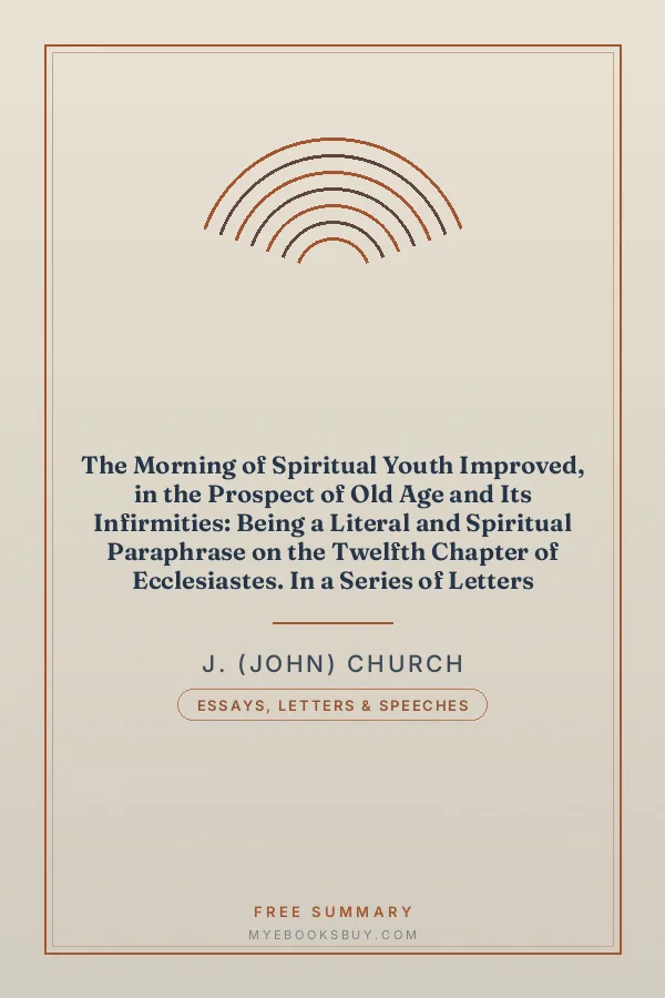 Cover of The Morning of Spiritual Youth Improved, in the Prospect of Old Age and Its Infirmities: Being a Literal and Spiritual Paraphrase on the Twelfth Chapter of Ecclesiastes. In a Series of Letters