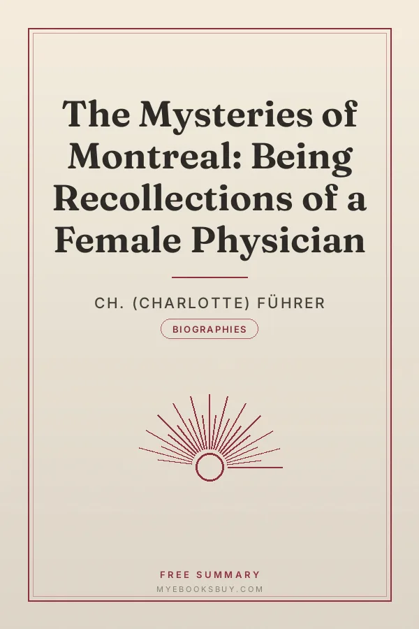 Cover of The Mysteries of Montreal: Being Recollections of a Female Physician