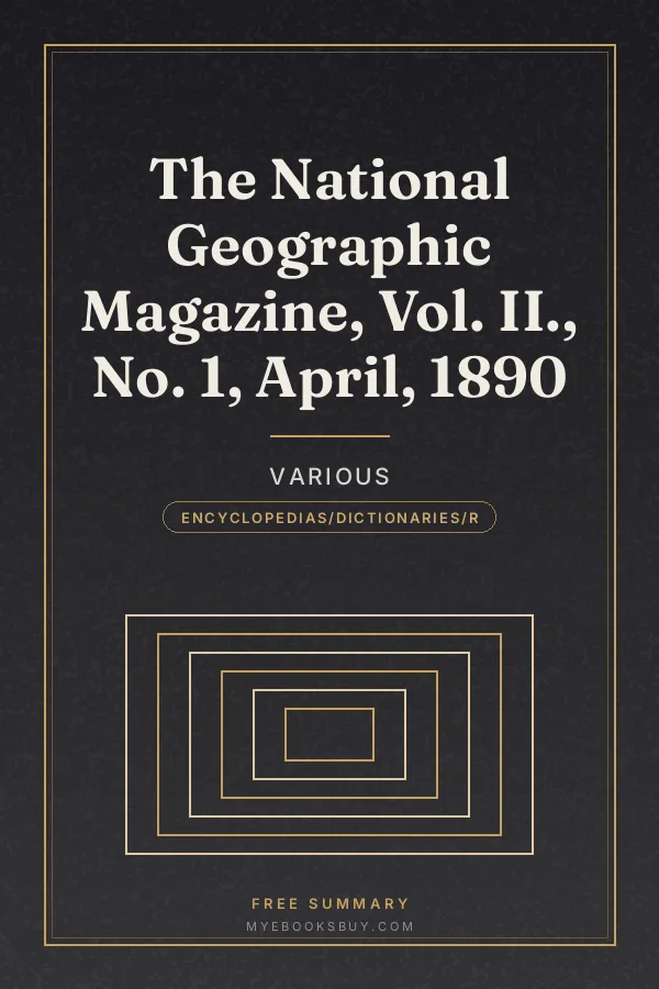 Cover of The National Geographic Magazine, Vol. II., No. 1, April, 1890