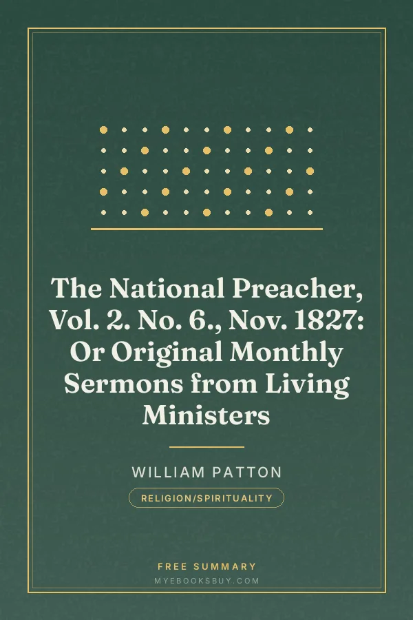 Cover of The National Preacher, Vol. 2. No. 6., Nov. 1827: Or Original Monthly Sermons from Living Ministers