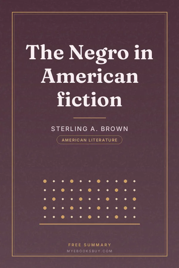 Cover of The Negro in American fiction