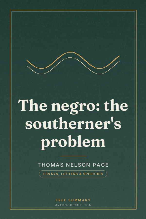 Cover of The negro: the southerner's problem