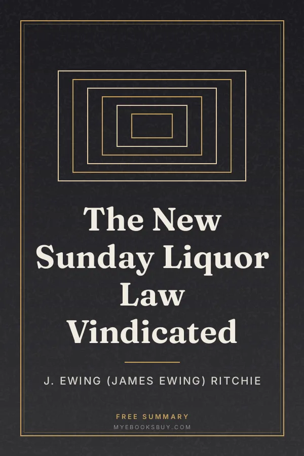 Cover of The New Sunday Liquor Law Vindicated
