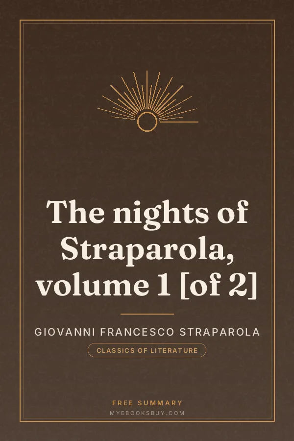 Cover of The nights of Straparola, volume 1 [of 2]