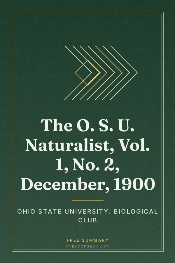 Cover of The O. S. U. Naturalist, Vol. 1, No. 2, December, 1900