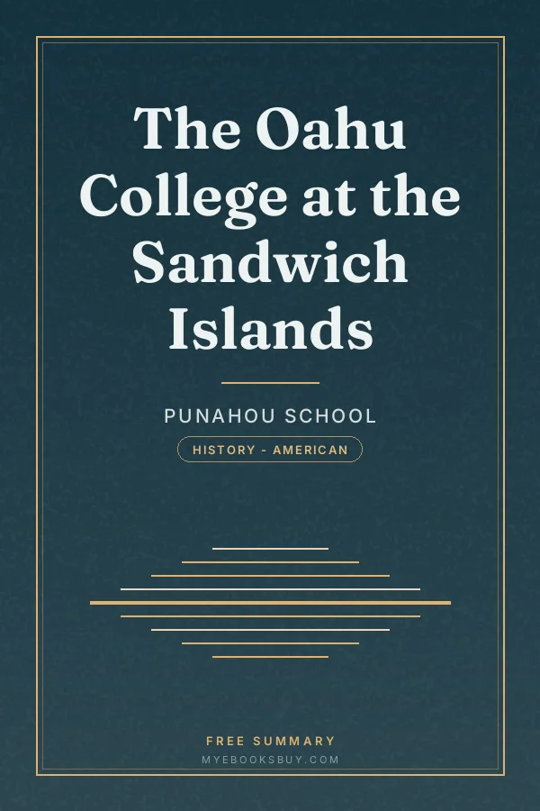 Cover of The Oahu College at the Sandwich Islands