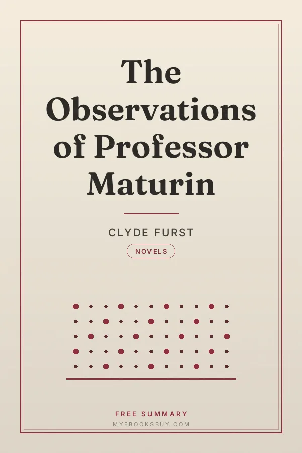 Cover of The Observations of Professor Maturin
