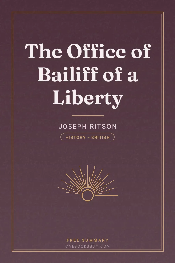 Cover of The Office of Bailiff of a Liberty