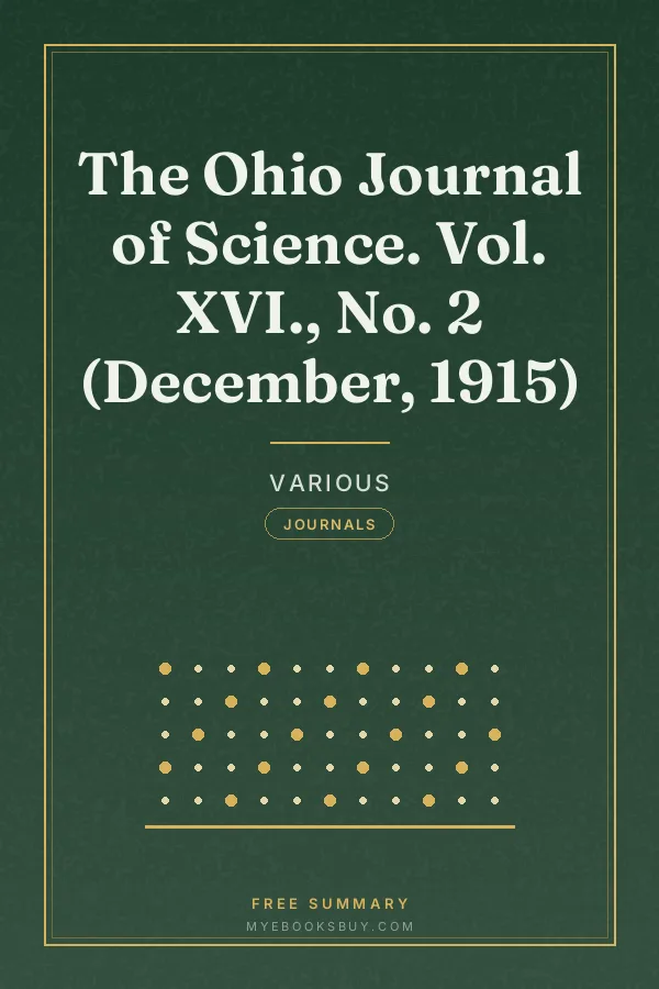 Cover of The Ohio Journal of Science. Vol. XVI., No. 2 (December, 1915)