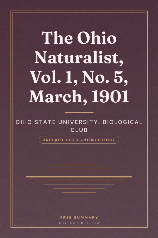 Cover of The Ohio Naturalist, Vol. 1, No. 5, March, 1901