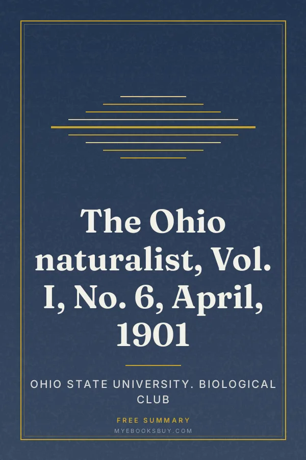 Cover of The Ohio naturalist, Vol. I, No. 6, April, 1901