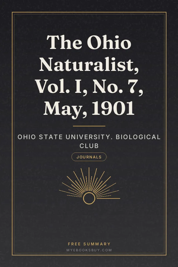 Cover of The Ohio Naturalist, Vol. I, No. 7, May, 1901