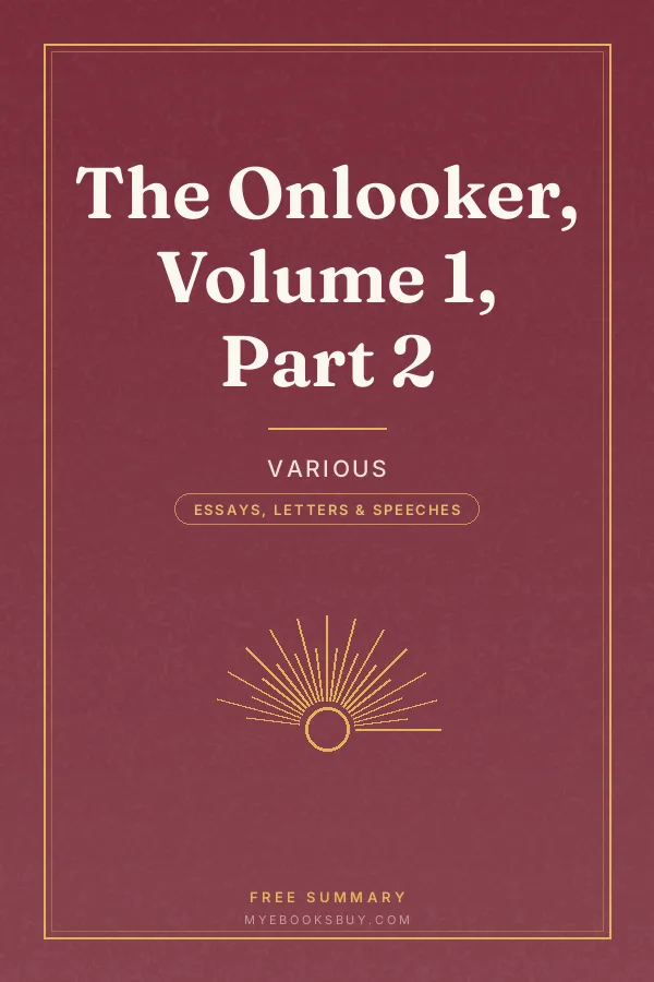 Cover of The Onlooker, Volume 1, Part 2