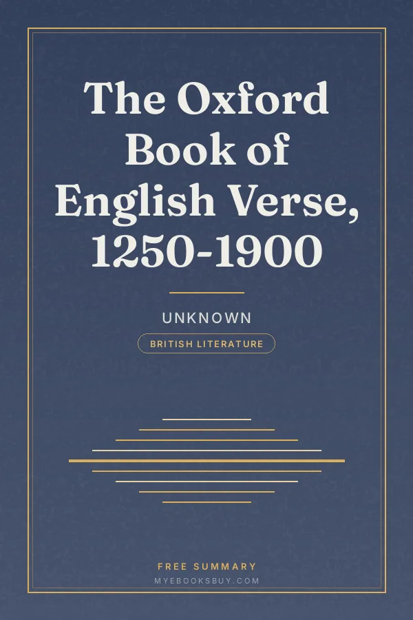 Cover of The Oxford Book of English Verse, 1250-1900