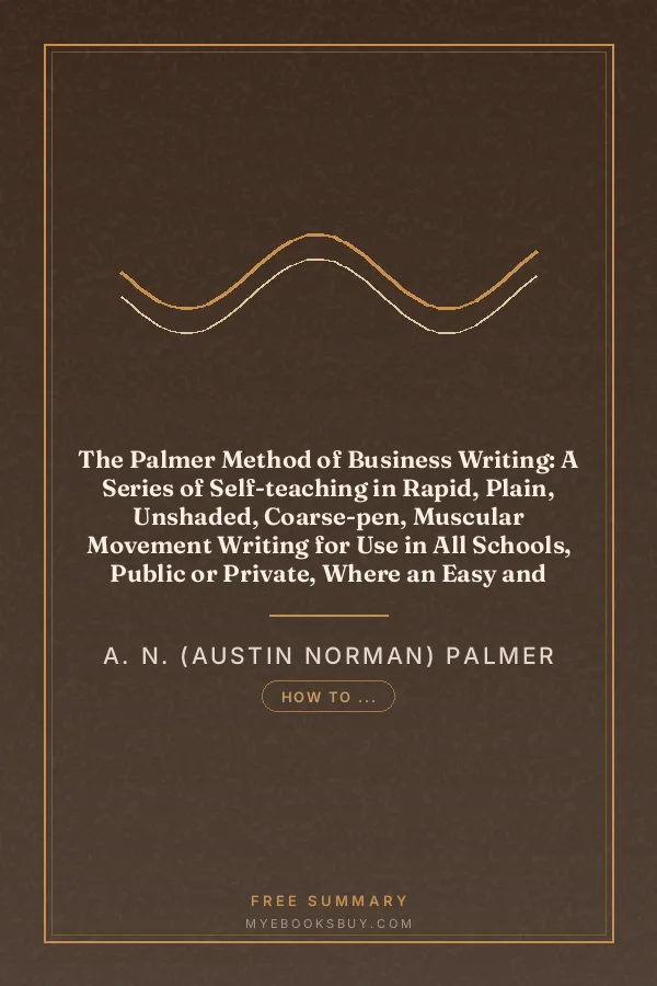 Cover of The Palmer Method of Business Writing: A Series of Self-teaching in Rapid, Plain, Unshaded, Coarse-pen, Muscular Movement Writing for Use in All Schools, Public or Private, Where an Easy and Legible Handwriting is the Object Sought