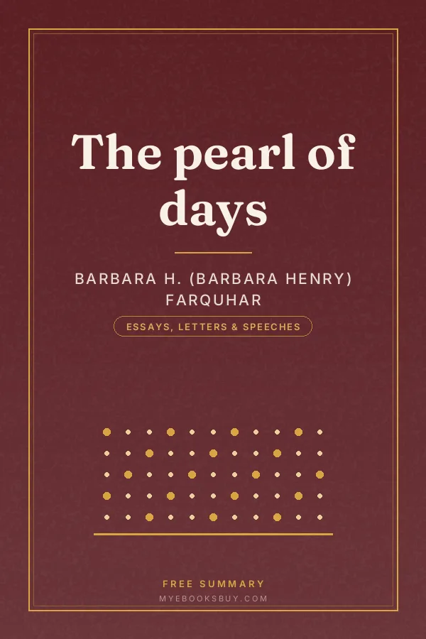 Cover of The pearl of days