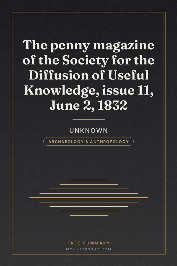 Cover of The penny magazine of the Society for the Diffusion of Useful Knowledge, issue 11, June 2, 1832