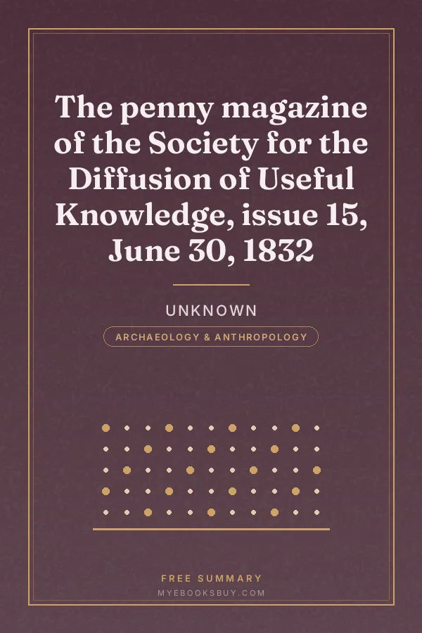 Cover of The penny magazine of the Society for the Diffusion of Useful Knowledge, issue 15, June 30, 1832